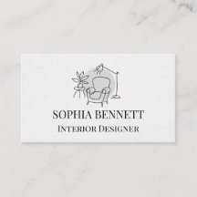 Modern Interior Design Business Card