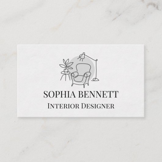 Modern Interior Design Business Card 名刺 (正面)