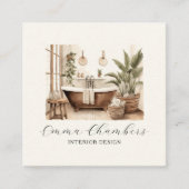 Modern Interior Designer スクエア名刺 (正面)