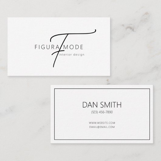 Modern Interior Designer Business Card 名刺 (正面/裏面)