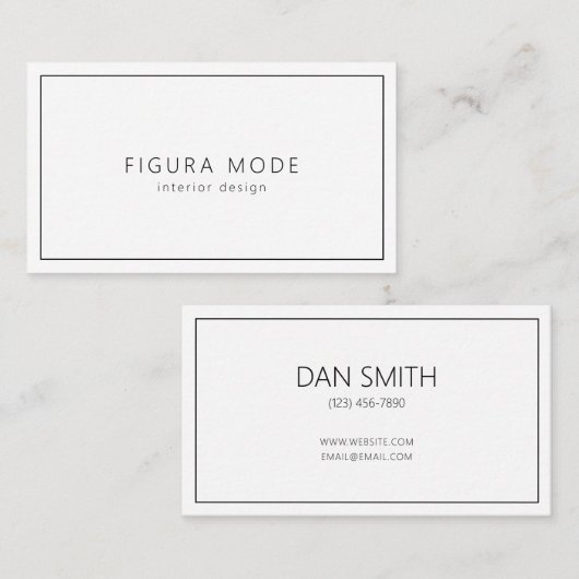 Modern Interior Designer Business Card 名刺 (正面/裏面)