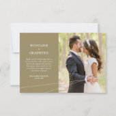 Modern Intersecting Lines Photo Thank You Card サンキューカード (正面)