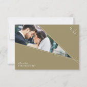 Modern Intersecting Lines Photo Thank You Card サンキューカード (裏面)