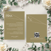 Modern Intersecting Lines Wedding Guest Info Card エンクロージャーカード