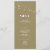 Modern Intersecting Lines Wedding Menu メニュー (正面)