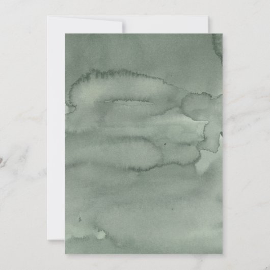 Modern Invitation Watercolor Wedding.   招待状 (裏面)