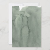 Modern Invitation Watercolor Wedding. 招待状 (裏面)