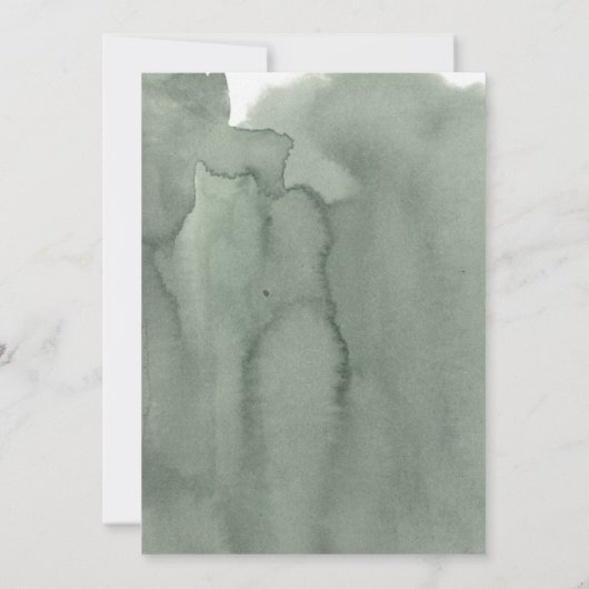 Modern Invitation Watercolor Wedding. 招待状 (裏面)