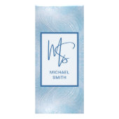 Modern Iridescent Blue Gradient Price List ラックカード (裏面)