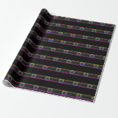 Modern Iridescent Bubble Stripe | Glossy Glass ラッピングペーパー (アンロールド)