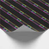 Modern Iridescent Bubble Stripe | Glossy Glass ラッピングペーパー (角)