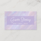 Modern Iridescent Holographic Gemstone 名刺 (正面)