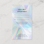 Modern Iridescent Minimalist Simple Professional 予約カード (正面)