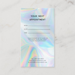 Modern Iridescent Minimalist Simple Professional 予約カード