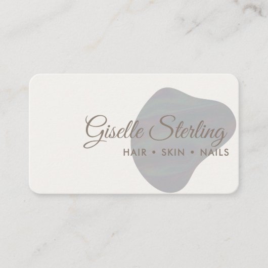 Modern Iridescent Pearl  名刺 (正面)