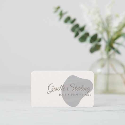 Modern Iridescent Pearl 名刺 (スタンド正面)