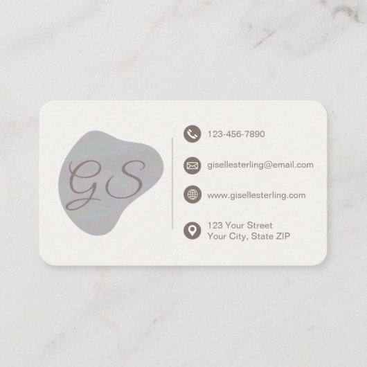 Modern Iridescent Pearl  名刺 (裏面)