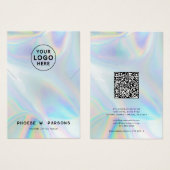 Modern Iridescent QR Code Necklace Jewellery (正面&裏面)