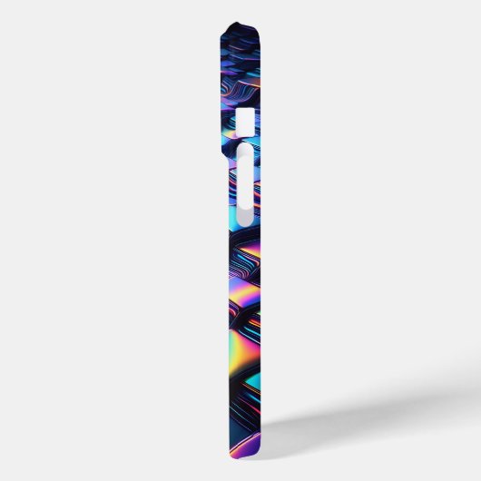 Modern Iridescent Wavy Grid Phone Case Futuristic Case-Mate iPhoneケース (裏面 / 左)