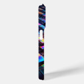 Modern Iridescent Wavy Grid Phone Case Futuristic Case-Mate iPhoneケース (裏面 / 右)