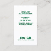 Modern Irrigation & Drainage Service Topography 名刺 (裏面)