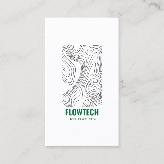 Modern Irrigation & Drainage Service Topography 名刺 (正面)