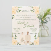 Modern Islamic Wedding Invitation | Nikah Ceremony 招待状 (スタンド正面)