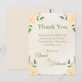 Modern Islamic Wedding Thank You Card  ポストカード (正面/裏面)
