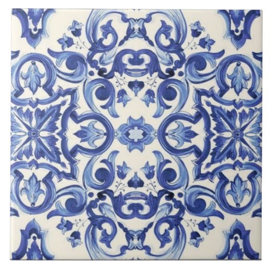 Modern Italian Blue  La Dolce vita  タイル (正面)