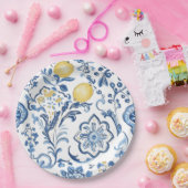 Modern Italian Blue La Dolce vita Paper  ペーパープレート (パーティー)