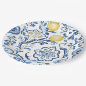 Modern Italian Blue La Dolce vita Paper  ペーパープレート (アングル)