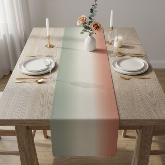 Modern Italian Flag Gradient Table Runner ミディアムテーブルランナー