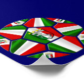 Modern Italian Soccer ball panels artwork sports ポスター (角)