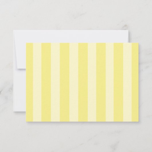 Modern Italian Striped Blue & Yellow Wedding 出欠カード (裏面)