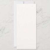 Modern Ivory and Green Wedding Menu Card 招待状 (裏面)