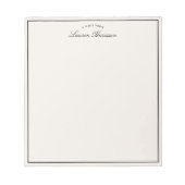 Modern ivory, black border  ノートパッド (正面)