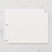 Modern Ivory Black Border Stationery Note Card 招待状 (裏面)