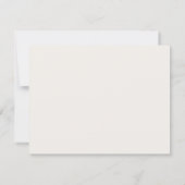 Modern Ivory Elegant Black Border Note Card 招待状 (裏面)
