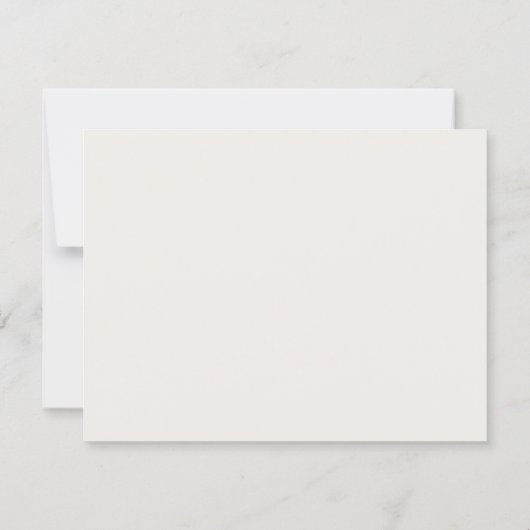 Modern Ivory Elegant Black Border Note Card 招待状 (裏面)
