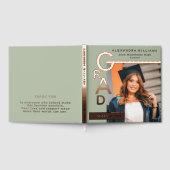 Modern Jade Graduation Photo Rose Gold ゲストブック (全面)