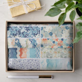 Modern Japanese Indigo Pattern Collage Sampler 薄葉紙