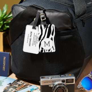 Modern Japanese Inkbrush Paint Pattern ラゲッジタグ