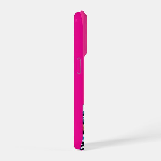 Modern Japanese Wave Art iPhone Case - Pink Aesthe iPhoneケース (右側面)