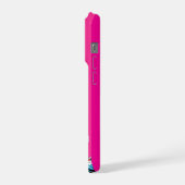 Modern Japanese Wave Art iPhone Case - Pink Aesthe iPhoneケース (左側面)