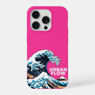 Modern Japanese Wave Art iPhone Case - Pink Aesthe 15 Proケース