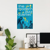 Modern Jazz Quartet jazz poster - Hanover, Germany ポスター (ホームオフィス)
