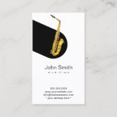 Modern Jazz Saxophone Musician Profile Card 名刺 (正面)