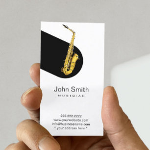 Modern Jazz Saxophone Musician Profile Card 名刺