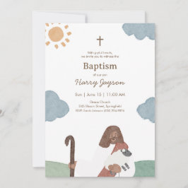 Modern Jesus And Lamb Baptism  招待状