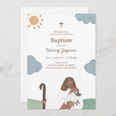 Modern Jesus And Lamb Baptism  招待状 (正面/裏面)